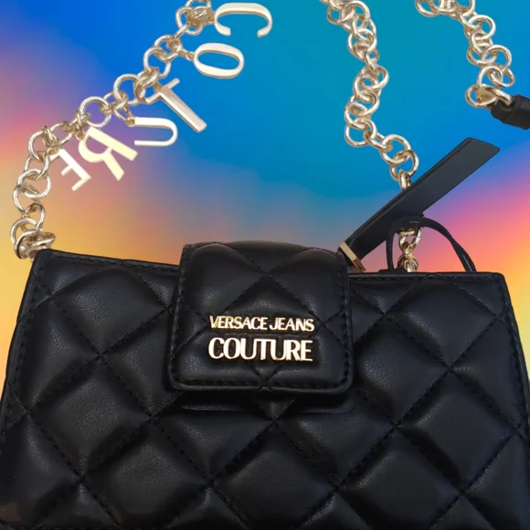 Versace Jeans Couture quilted crossbody purse bag